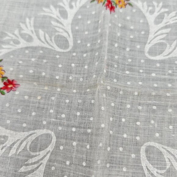 Vintage Handkerchief Lot Of 8 Embroidered & Printed Designs Cotton/linen blend - Picture 14 of 16